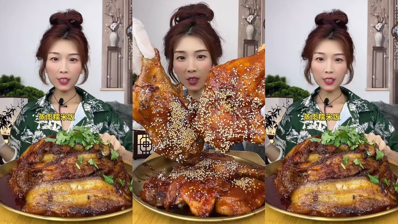 [ASMR] [MUKBANG] 紅燒肉GIANT PORK BELLY MUKBANG SHOW EATING SHOW #asmr #eatingshow #mukbang #food