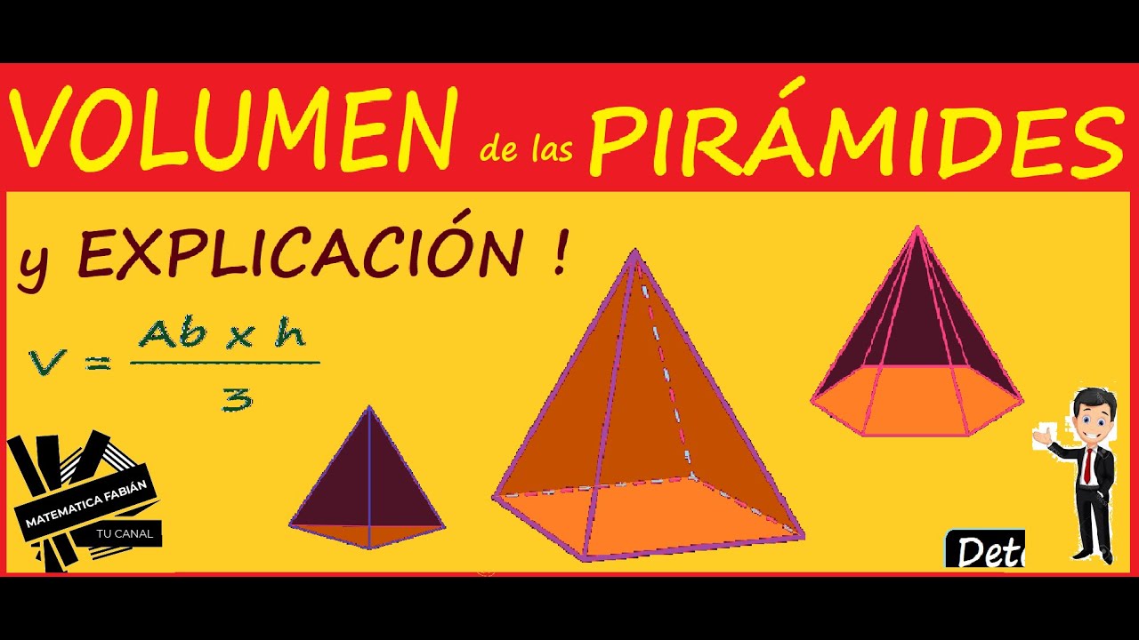 VOLUMEN de las PIRÁMIDES (Bien explicado). Base TRIANGULAR RECTANGULAR HEXAGONAL. EJERCICIOS.