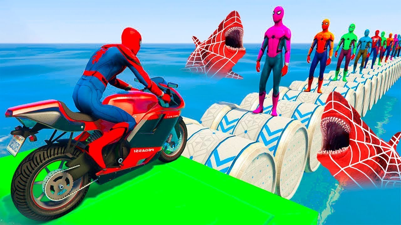 الرجل العنكبوت انقاذ باتمان Spider Man Rescue batman vs iron man vs venom funny Game GTA 5 superhero