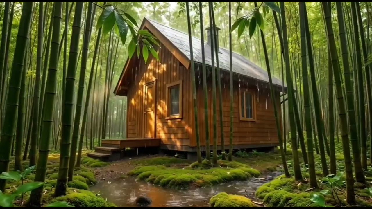 Blissful Rain Noise Hillside Villa Greenery For Work Sleep Fast