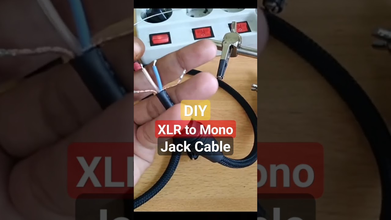 diy xlr to mono jack cable #shorts #diy #audiocables