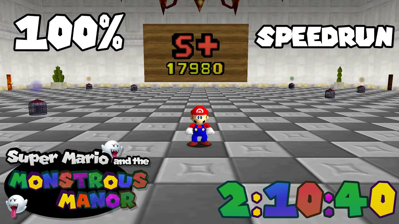 Super Mario and the Monstrous Manor - 100% Speedrun in 2:10:40