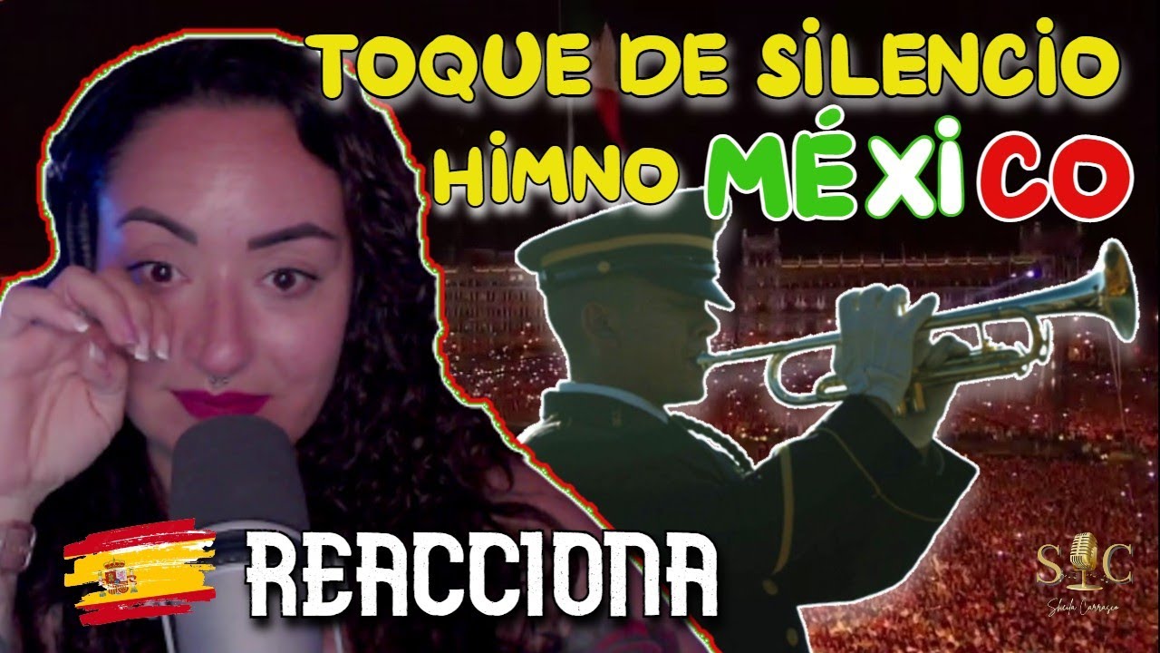 CANTANTE ESPAÑOLA REACCIONA POR PRIMERA VEZ❤️TOQUE DE SILENCIO❤️HIMNO MEXICO❤️