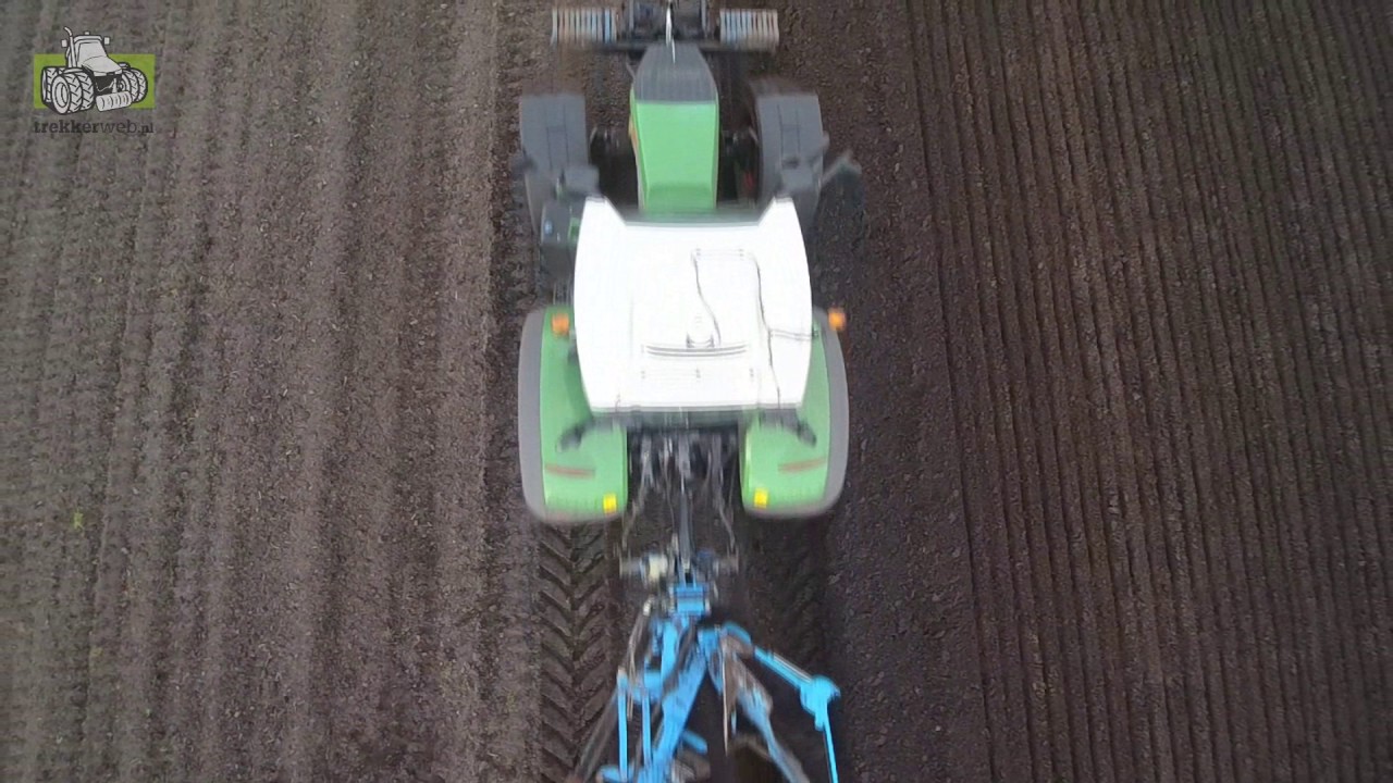 Fendt Vario 718 en Lemken VariTansanit 8 een 7 schaar wentelploeg Trekkerweb