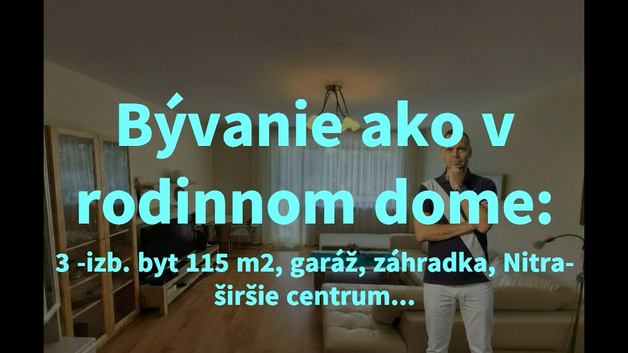 Bývanie ako v rod. dome: Predaj 3 izbový byt, Nitra širšie centrum 115m2, garáž, záhradka, 2x balkón