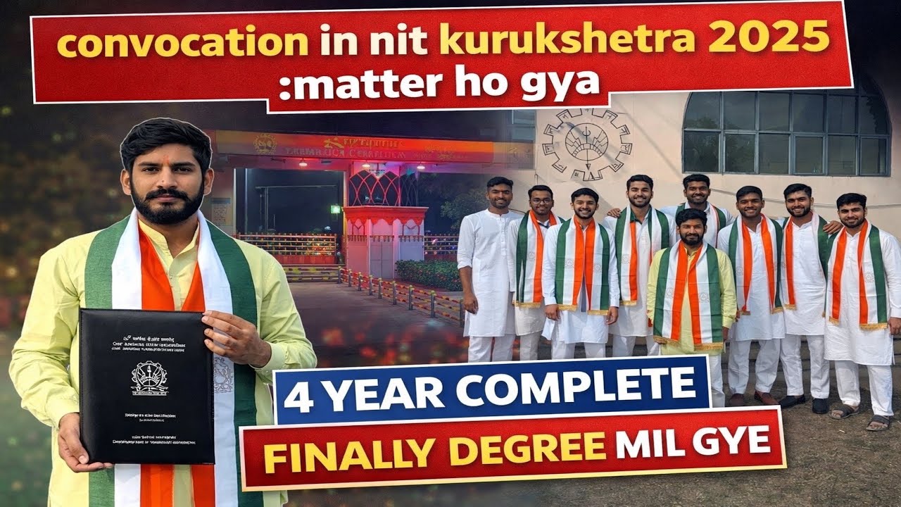 Convocation in NIT KURUKSHETRA 2025 || 4 Year Completed || Vector 
