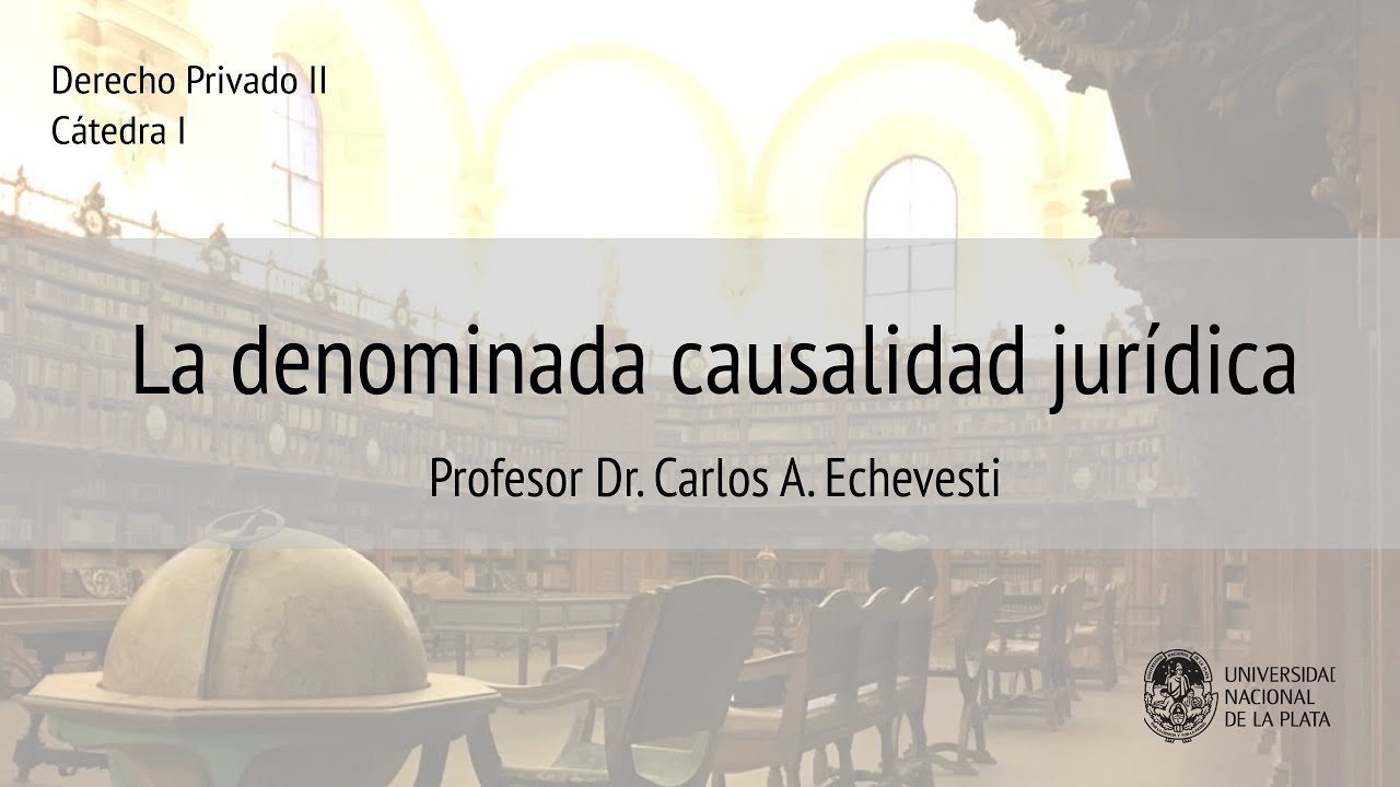 La causalidad jurídica. Prof. Dr. Carlos A. Echevesti