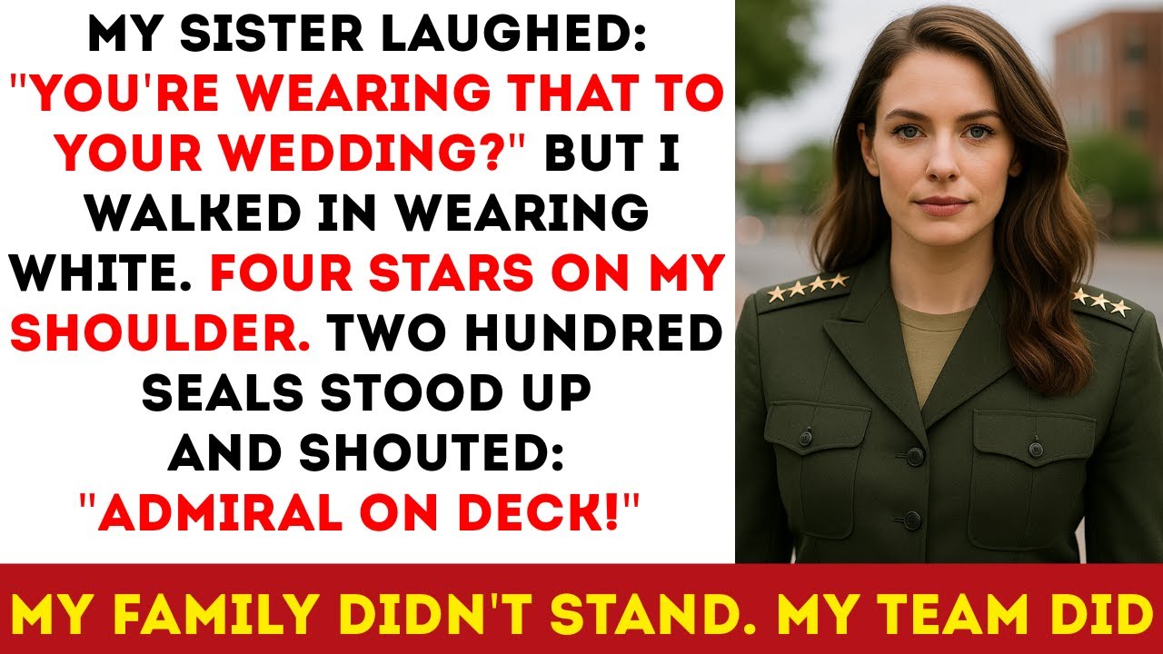 At My Wedding, My Sister Mocked Me Failed — Then 200 SEALs Stood and Saluted ‘ADMIRAL ON DECK!’