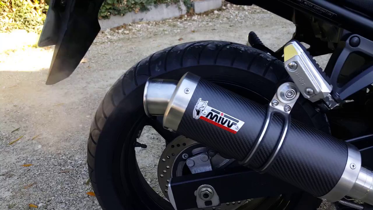 Mivv GP carbon exhaust on Suzuki GSF Bandit 650 N   (UHD 4K )