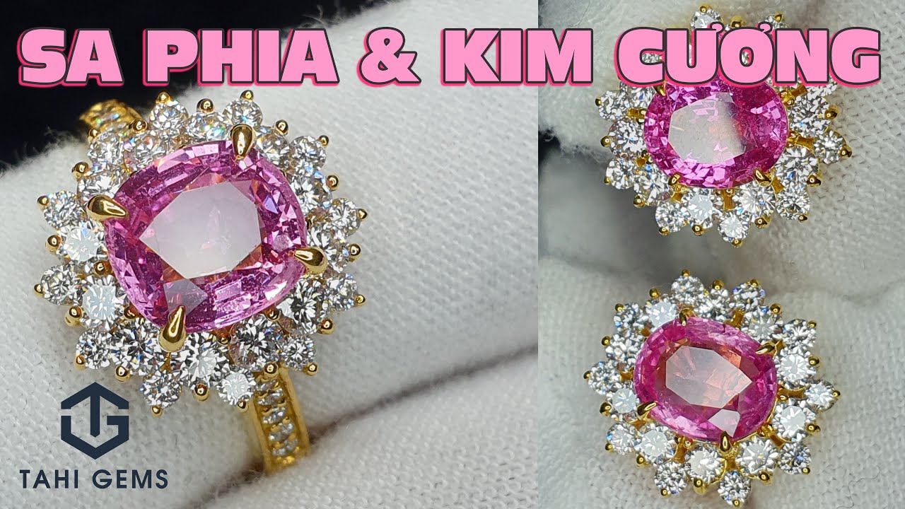 Tahi 4038 - bộ trang sức đá quý saphia và kim cương cho khách hàng bên Mỹ | Tahigems - Tahi Phạm
