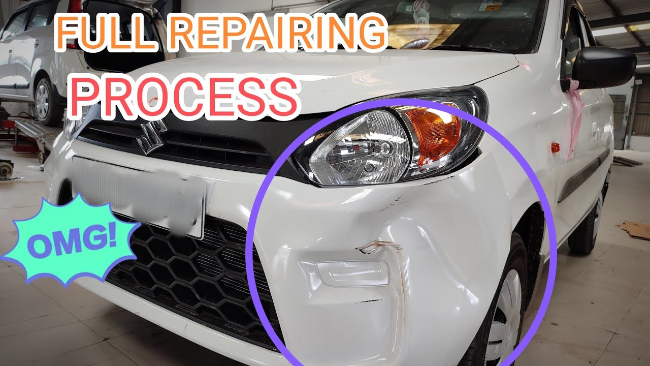ALTO 800 FRONT BUMPER REPAIRING PROCESS #AUTOMOBILESERVICE