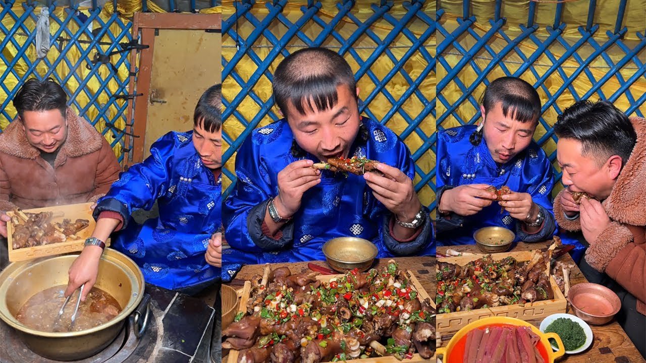 Spicy lamb trotters are incurable, they've made my lips thicker.#food#delicous