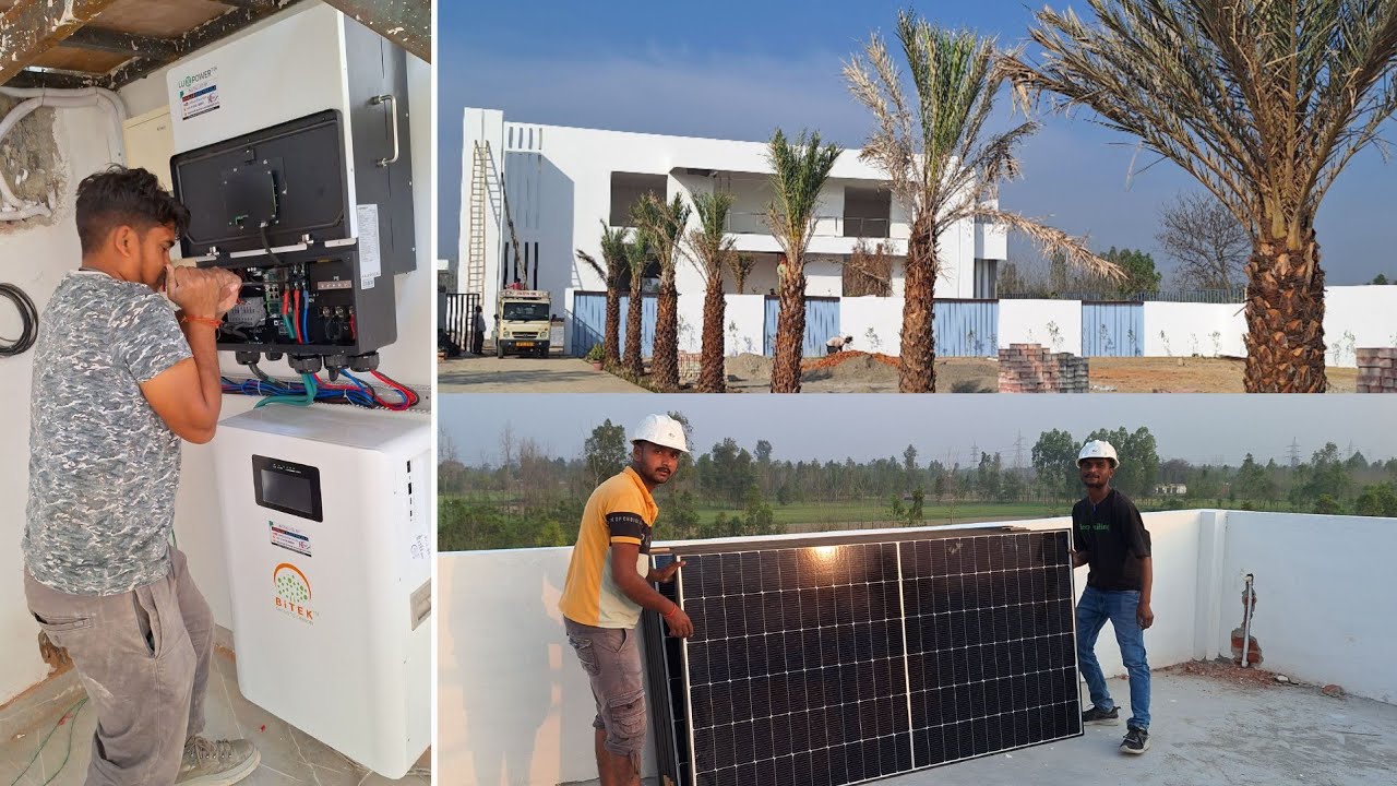 🇮🇳 फार्म हाउस में AC चलाने के लिए  बिजली के लिए 15KW एडवांस्ड हाइब्रिड सिस्टम #solar #हाइब्रिडसिस्टम