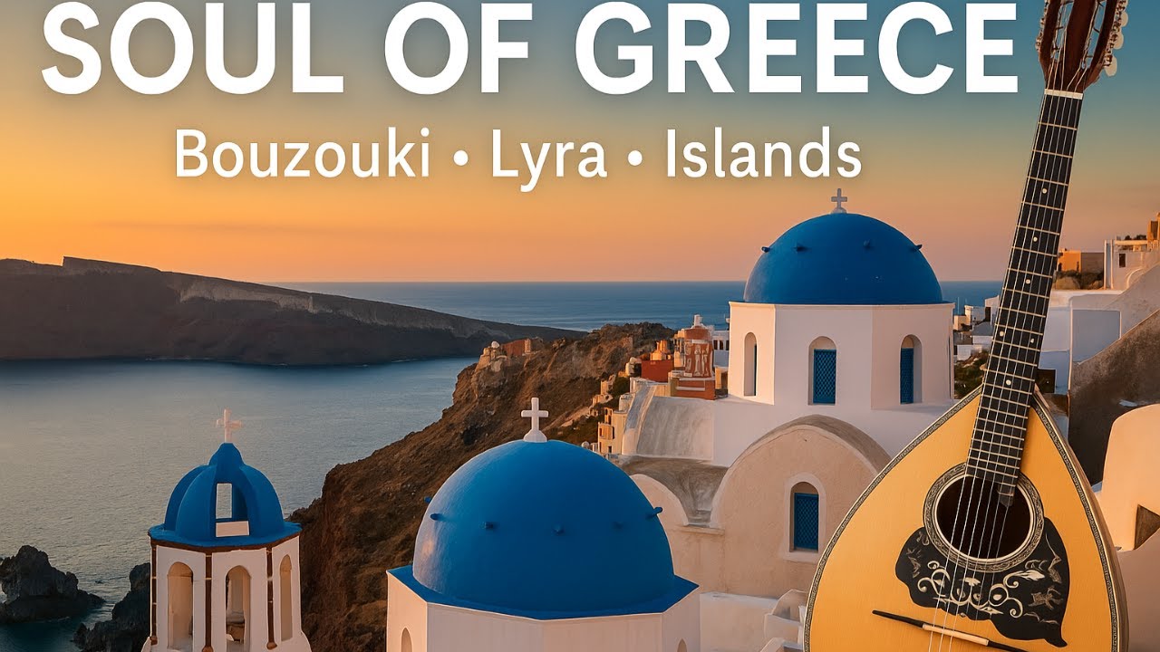 Soul of Greece: Relaxing Bouzouki & Lyra Music with Scenic Islands | Greek Music 4K