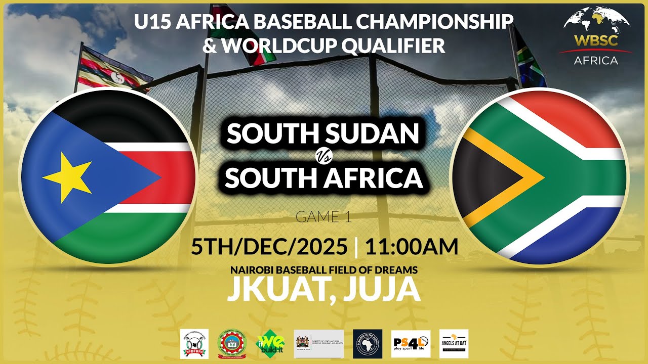WBSC U15 AFRICA QUALIFERS SOUTH AFRICA VS SOUTH SUDAN GAME ONE