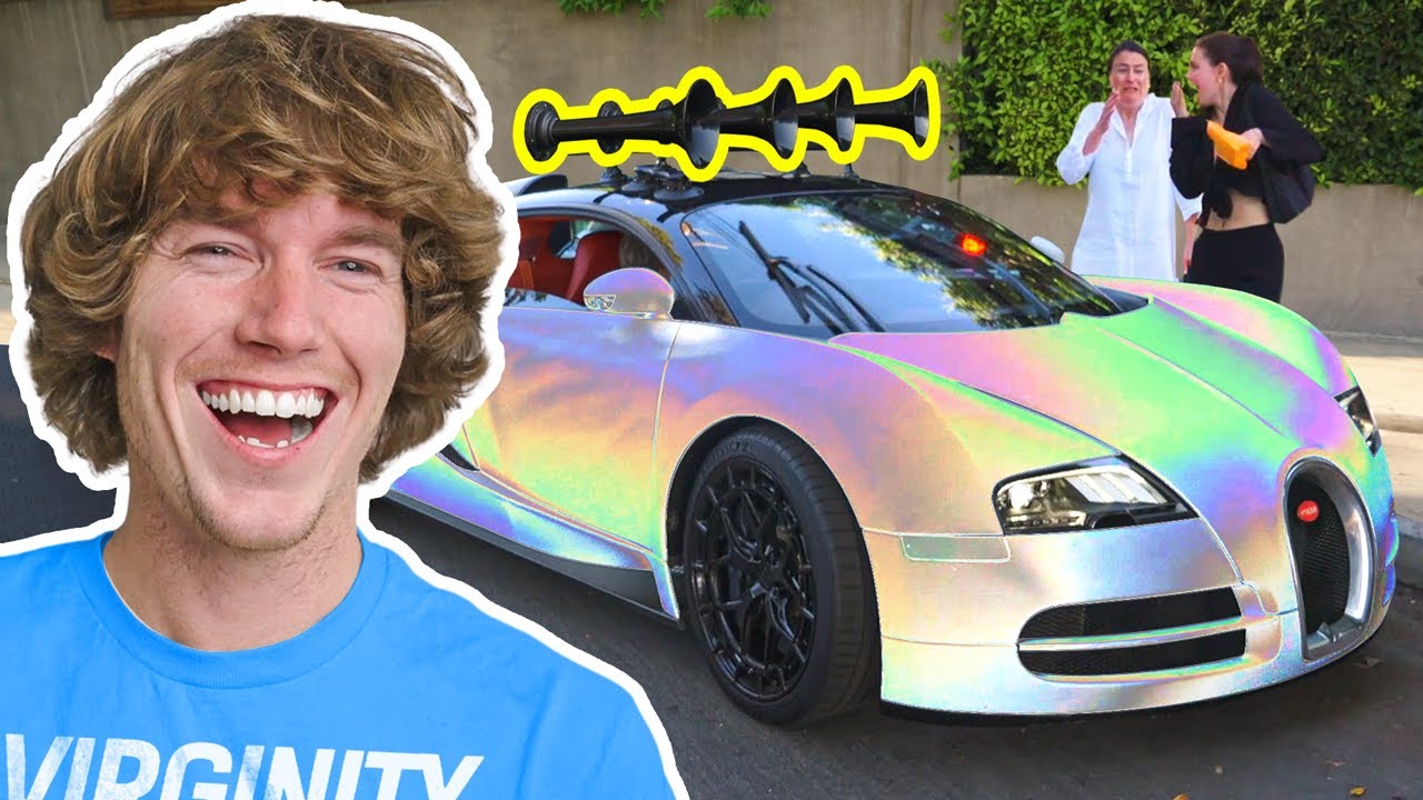 We Put The World's Loudest Train Horn on a Bugatti!