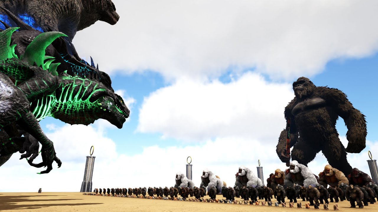TEAM GORILLA vs TEAM GODZILLA | Ark Battle
