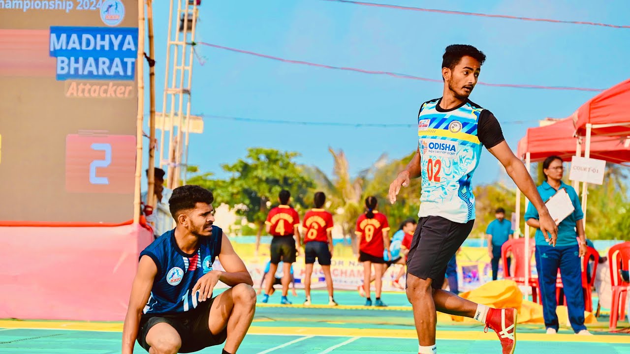 57th SENIOR  NATIONAL KHO KHO CHAMPIONSHIP MEN 🫳 ODISHA & MADHYA BHART  1st ￼ TURM -1
