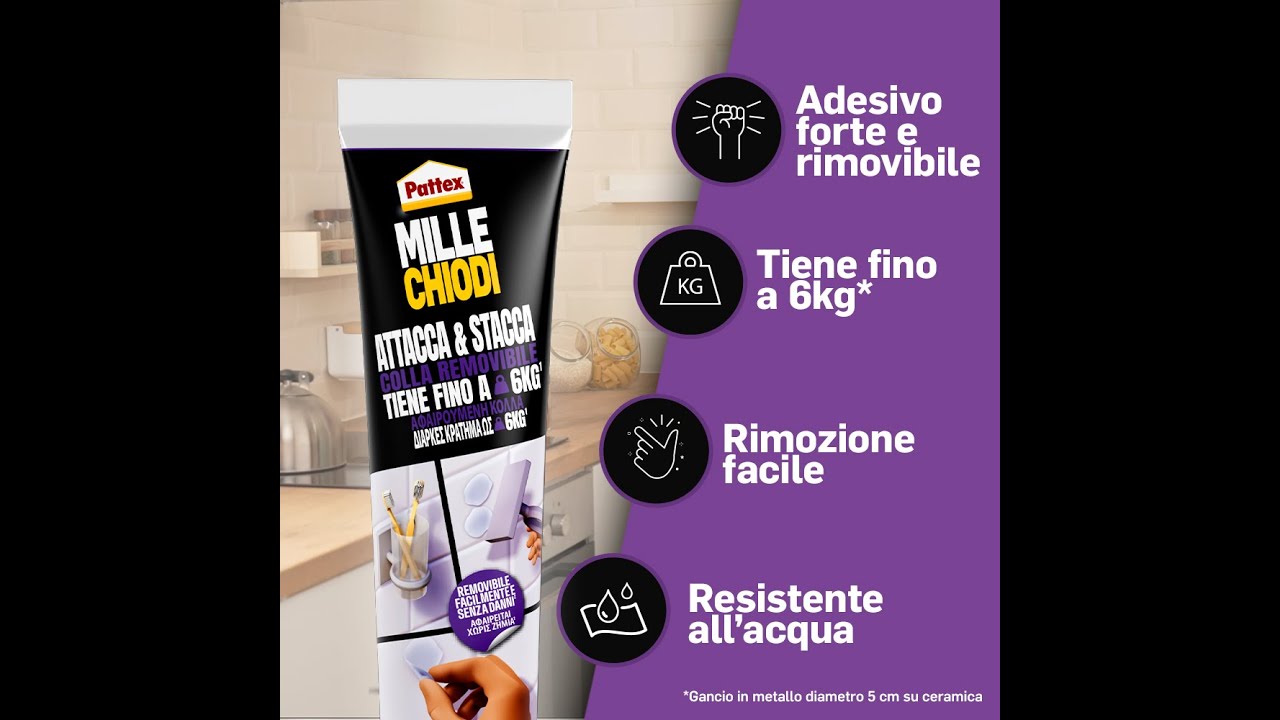 Pattex Millechiodi Attacca e Stacca: La Soluzione Facile per Fissaggi Temporanei!