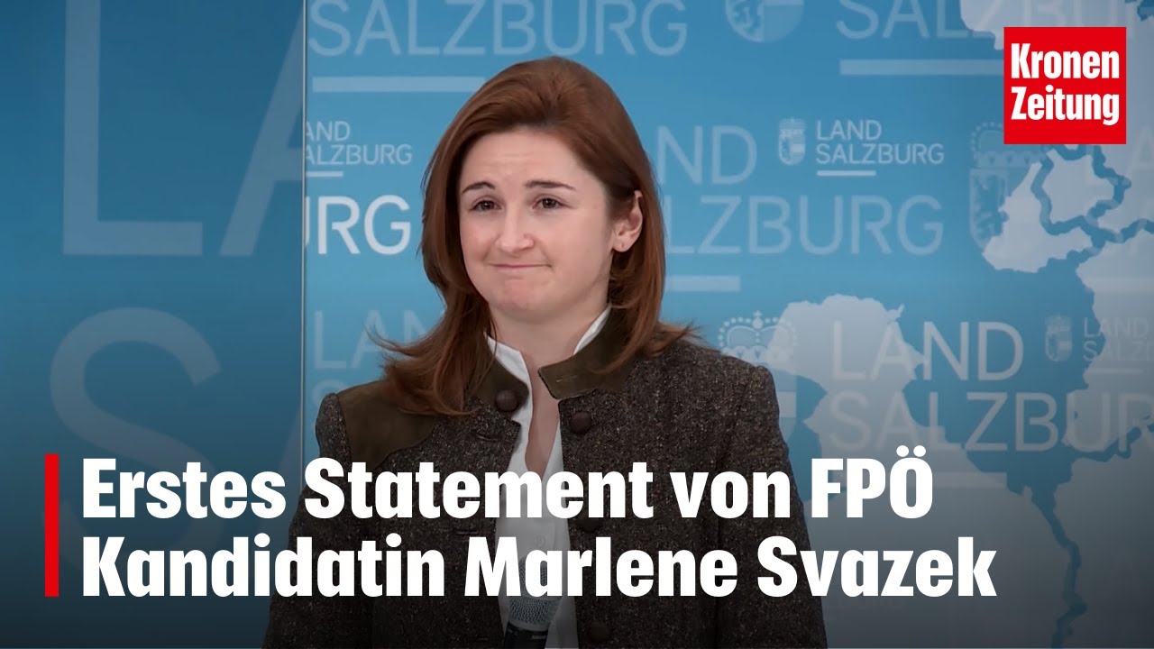 Erstes Statement von FPÖ Spitzenkandidatin Marlene Svazek | krone.tv NEWS