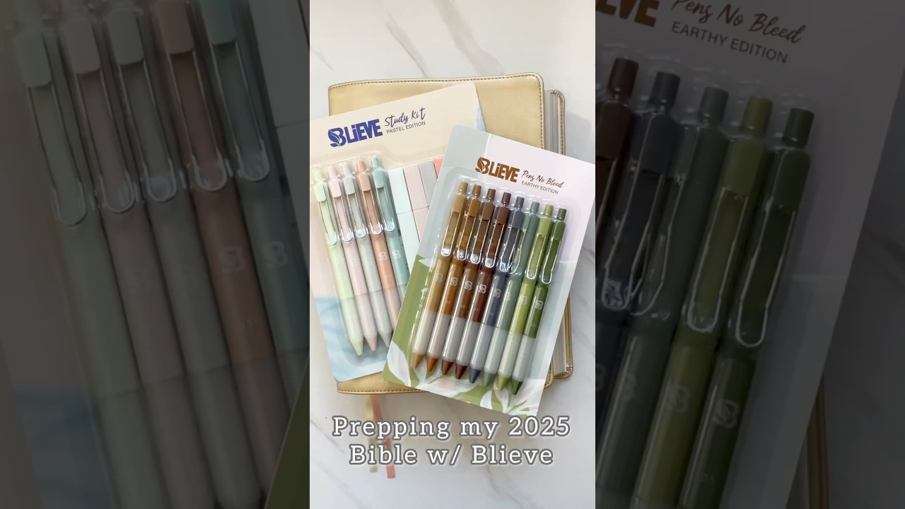 Prepping my 2025 Every Women&rsquo;s Bible w/ Blieve Bible Safe Pens and Highlighters #biblestudy
