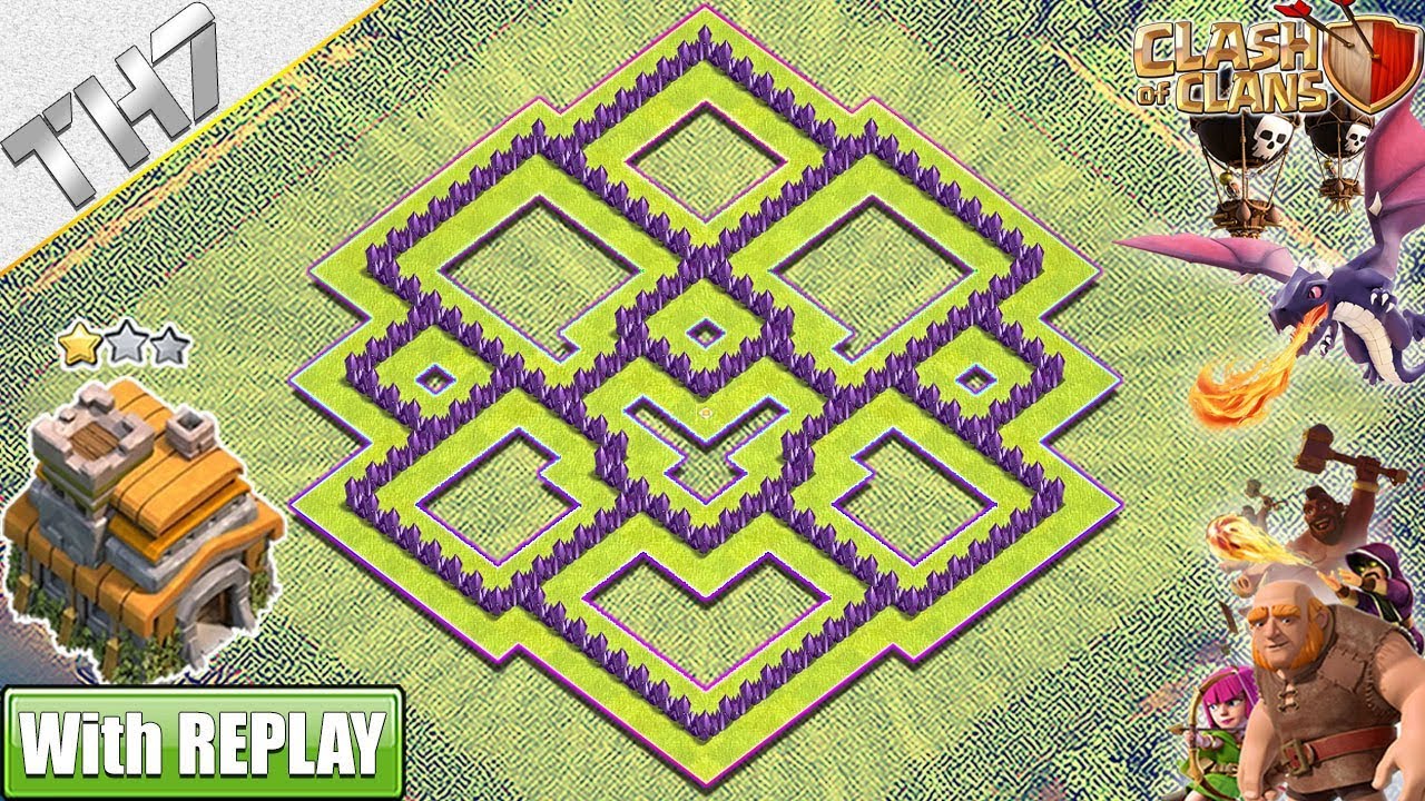 NEW BEST Town Hall 7 Base with REPLAY & COPY LINK - Clash of Clans