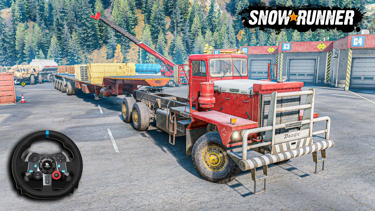 Wet Harvest Snowrunner   Pacific P12 Truck Gameplay