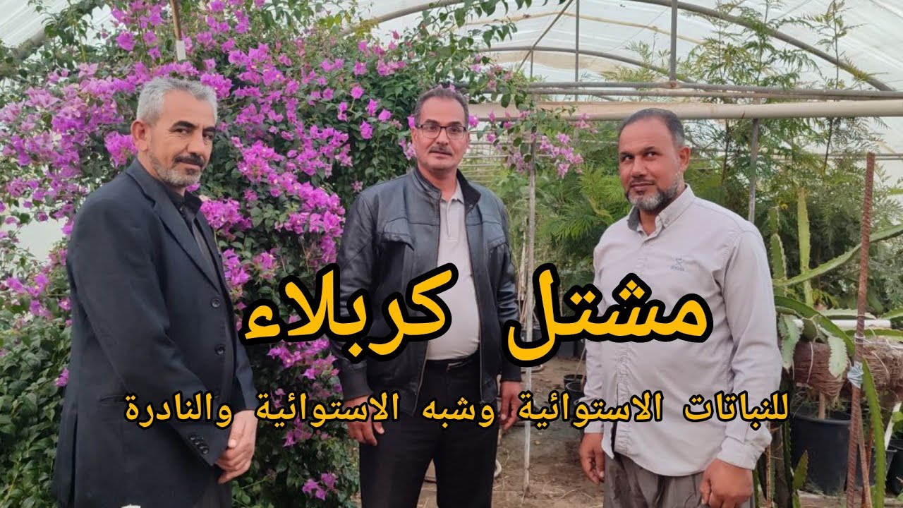 مشتل كربلاء للنباتات الاستوائية وشبه الاستوائية والنادرة بإدارة مهدي الفتلاوي وحيدر الجبوري
