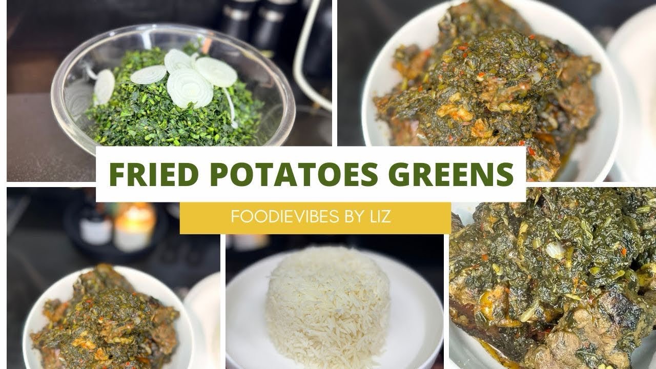 Fried Liberians potatoes Greens/Leaf 