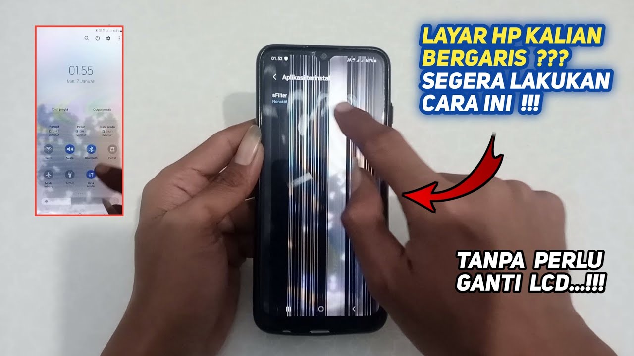 ternyata mudah ‼️ cara mengatasi layar hp bergaris tanpa ganti lcd | cara mengatasi lcd hp bergaris