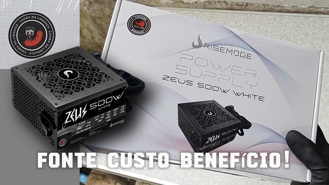 Fonte Rise Mode Zeus 500w White - Unboxing