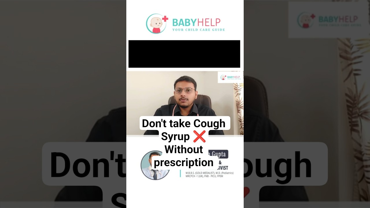 Truth about Cough Syrup for kids | Dr. Sandip Gupta