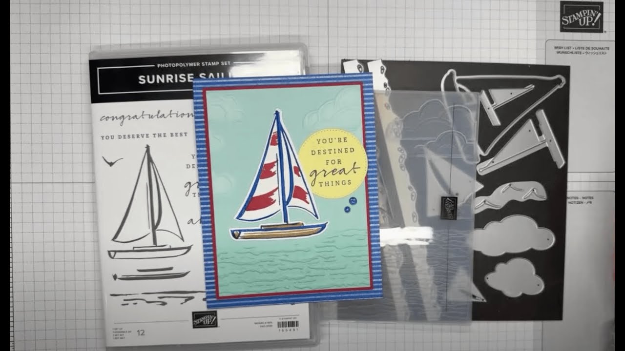 Stampin’ Up! Sunrise Sailing Congratulations Card Tutorial #diy #papercrafting #patternedpaper