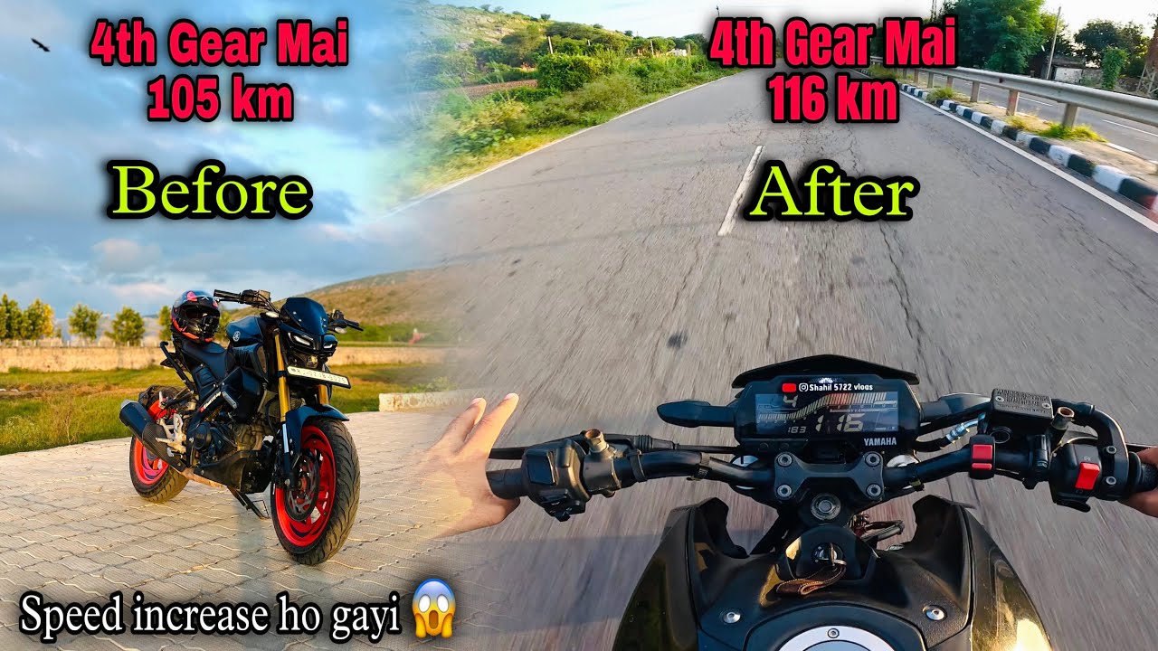 MT15 ki speed increase ho gayi 😱 || pehle 4rth Gear Mai 105km & Ab 4rth Gear Mai 116 😨