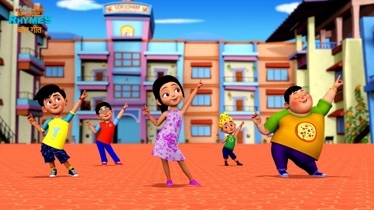 Dancing Kids Hindi Rhyme | Taarak Mehta Ka Ooltah Chashmah Hindi Rhymes #tmkocrhymes