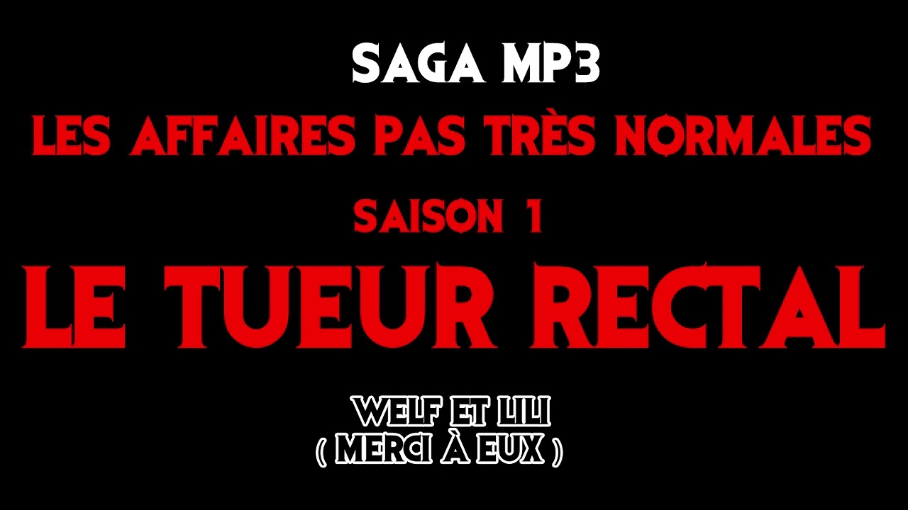 [SAGA MP3] Les affaires pas très normales S1 le tueur rectal - Intégrale ( par Welf et Lili )