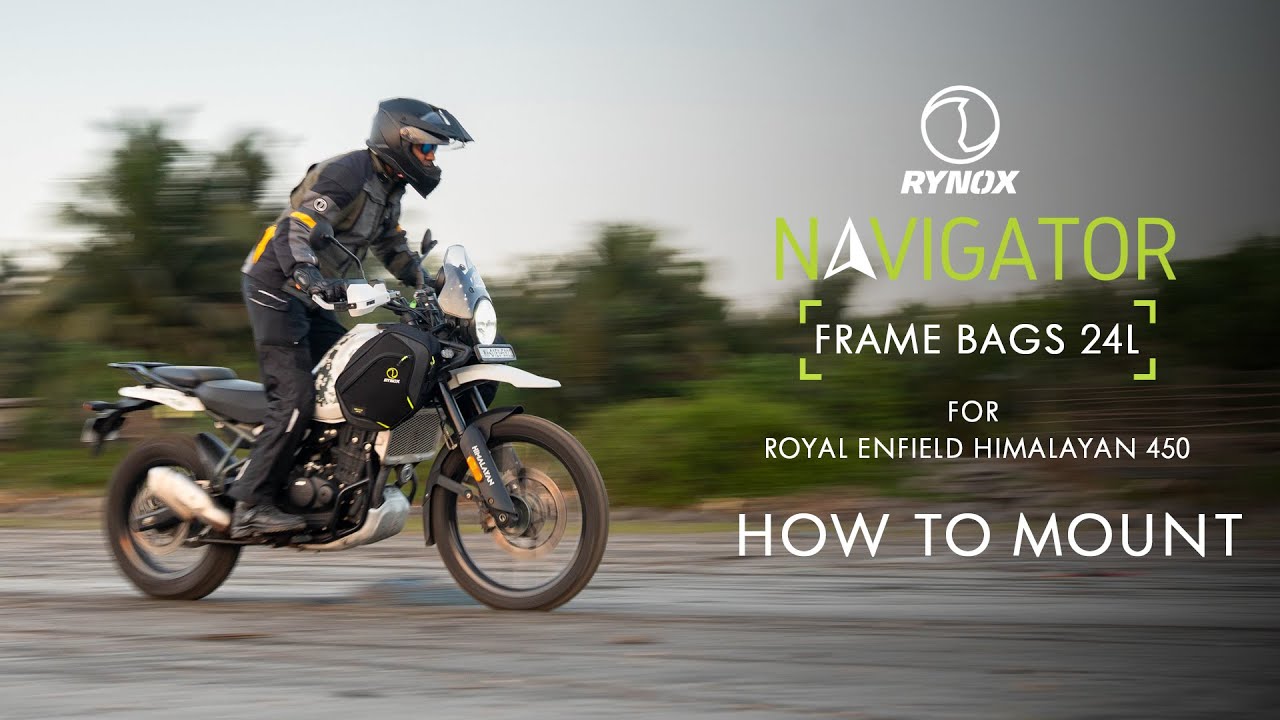 Rynox Navigator Frame Bag 24L Stormproof for Royal Enfield Himalayan 450: How to Mount