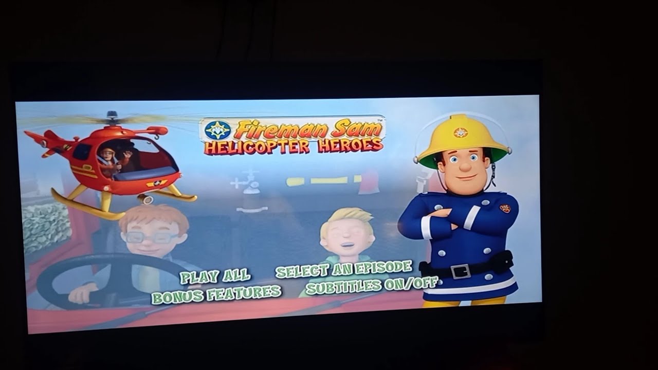 Fireman Sam - Helicopter Heroes DVD Menu Walkthrough