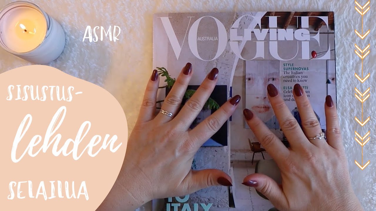 ASMR SUOMI💙Australialaisen Vogue sisustuslehden selailua