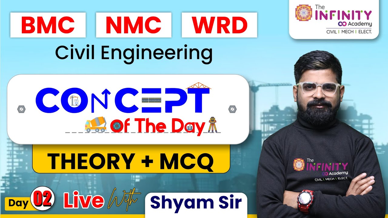 BMC, NMC, WRD | CONCEPT OF THE DAY |  Civil Engineering | #theinfinityacademy Day - 02 | JE SE CEA