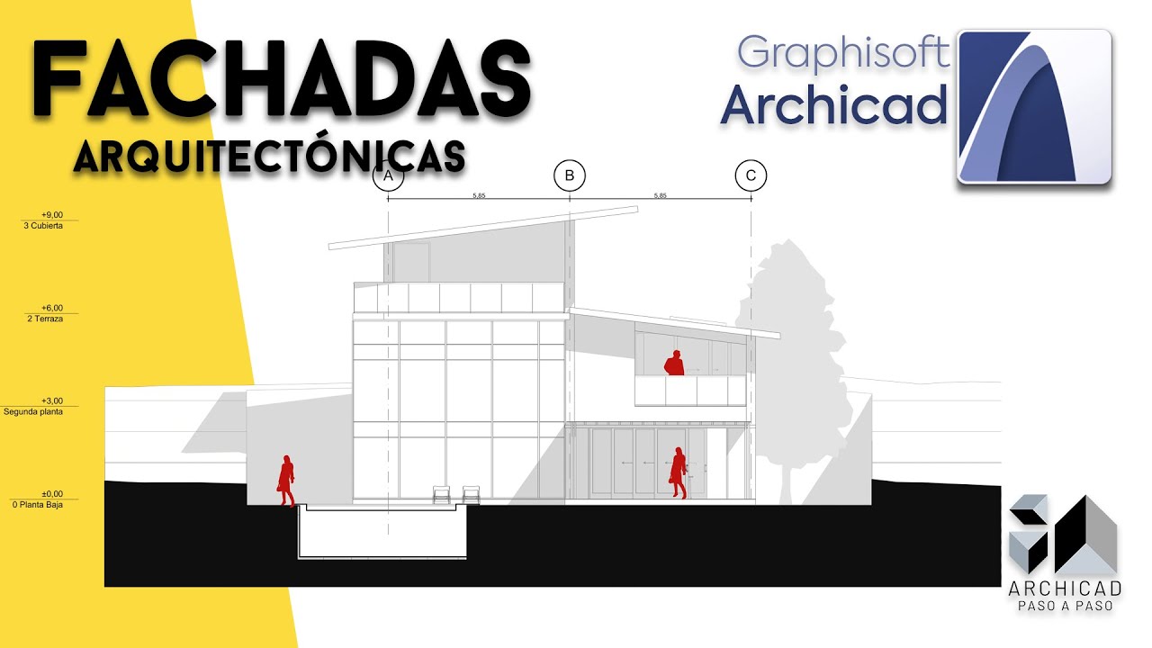 Cómo hacer FACHADAS EN ARCHICAD | Alzados arquitectónicos | 2020 🏠