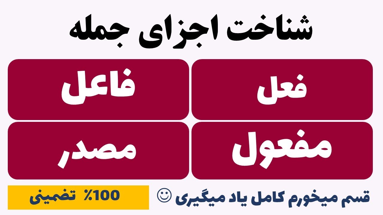 (انگلیسی برای مبتدی ها) فعل فاعل مفعول مصدر