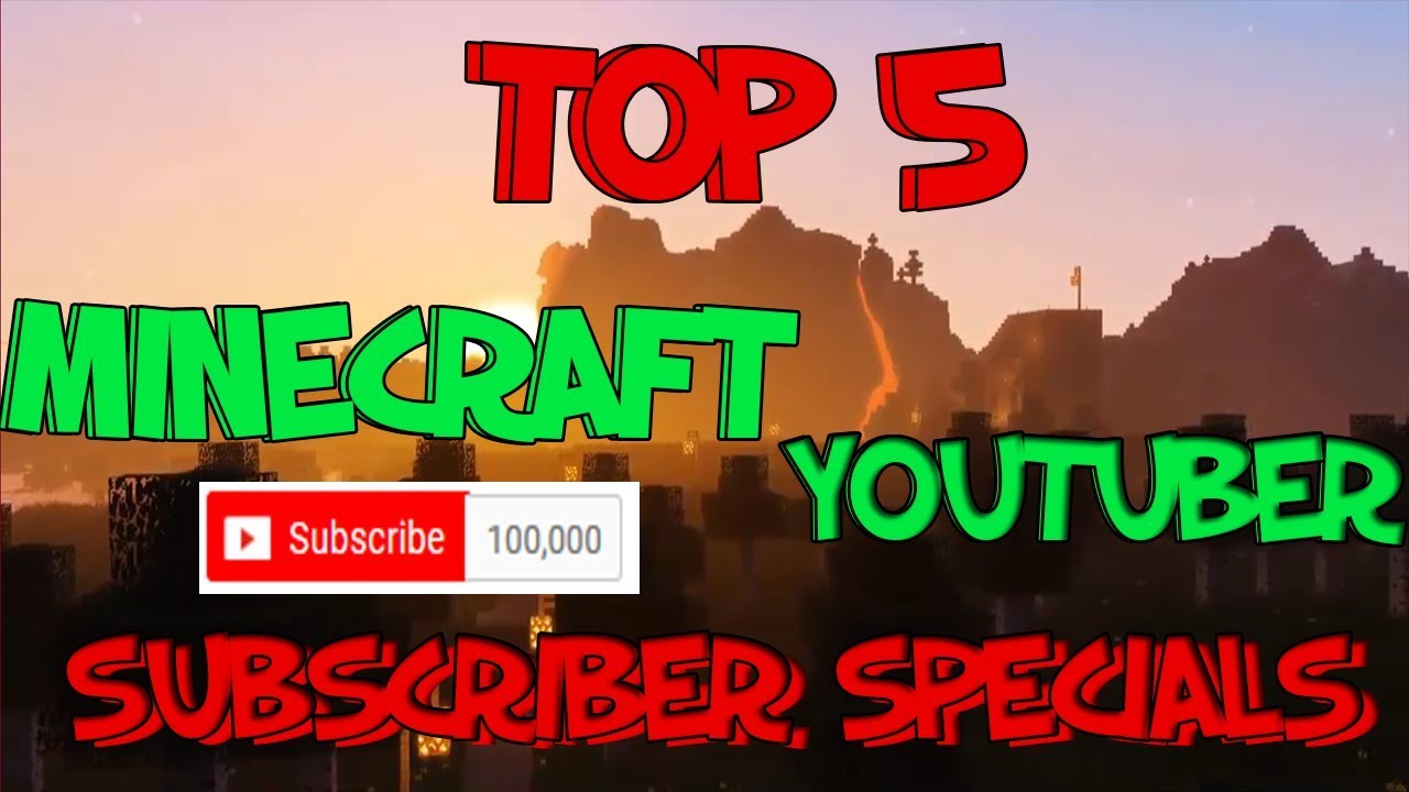TOP 5 MINECRAFT YOUTUBER SUBSCRIBER SPECIALS (TapL, StampyLongHead, ShotGunRaids, And more!)