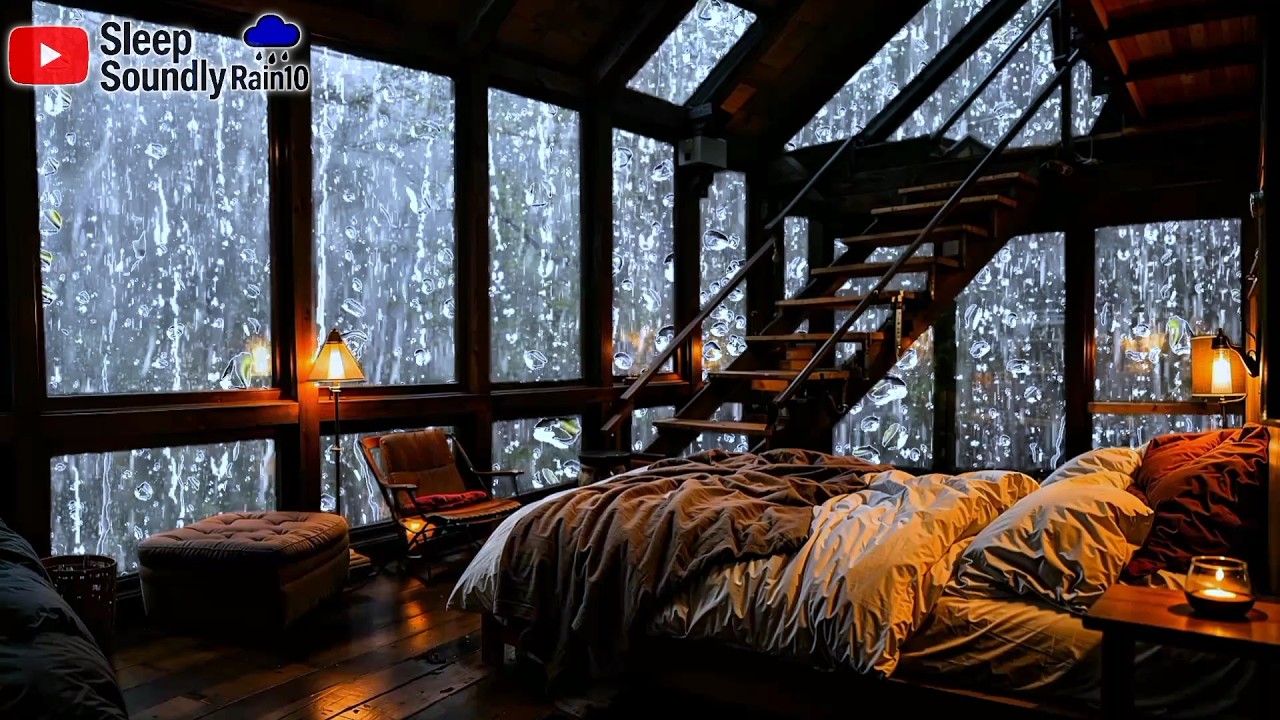 Sleep Fast with Heavy Rain and Thunder Sounds on Window - Calm Mind & Deep Rest