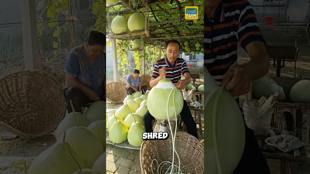 Why do the Chinese shred bottle gourds into strands? #bottlegourd #shorts