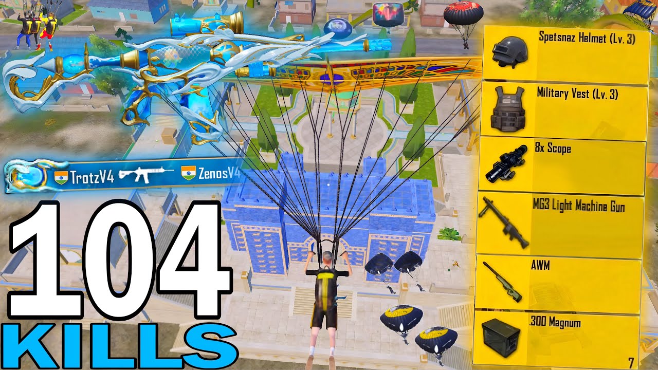 104 KILLS!😍 NEW BEST LOOT GAMEPLAY with BEST SET🔥PUBG MOBILE - BGMI