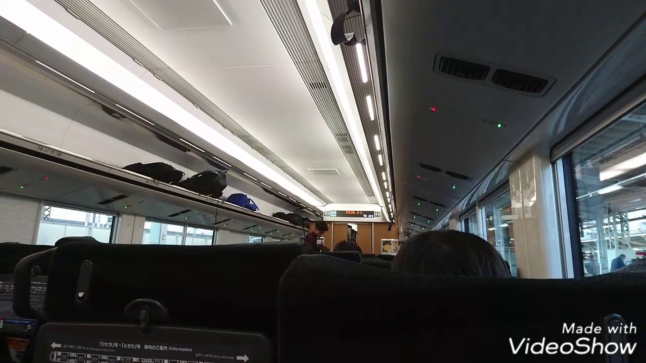 常磐線特急ときわ80号 水戸駅発車後車内放送