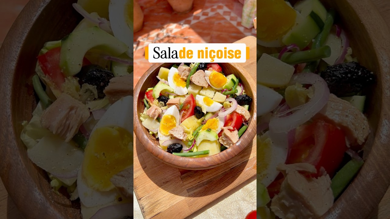 سلطة نيسواز(salade Ni&ccedil;oise)🥗.                      #explore #food #yummy #shorts #maroc