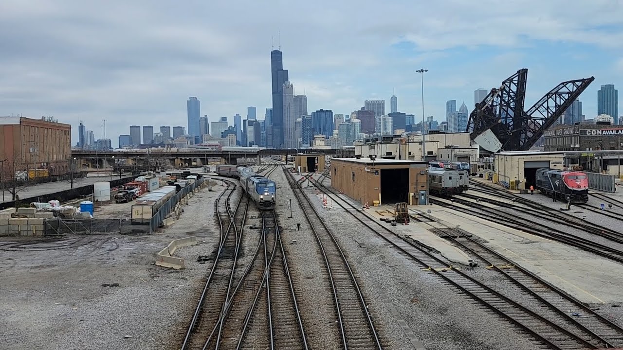 Cool Time-lapse Of Amtrak's South end of Union Station of Amtraks railyard. 3/29/25