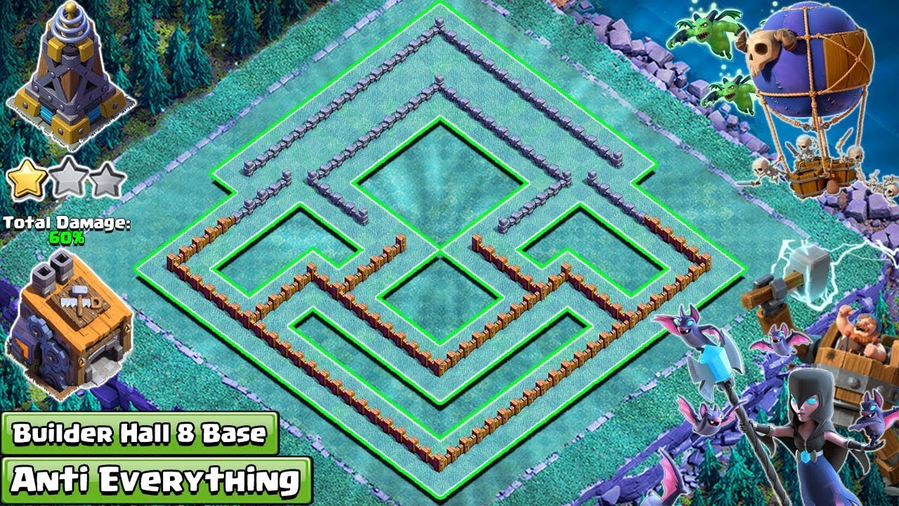 New Best BH8 Base 2018 | New COC Builder Hall 8 Base with extra walls | Clash of Clans 2018